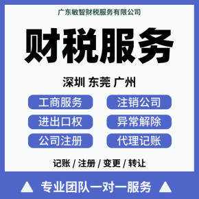東莞南城區公司代理代辦服務 一站式工商稅務代理、做賬報稅解決方案